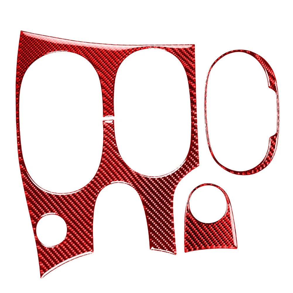 Center Console Gear Shift Panel Trim for Chevrolet Corvette C6 (2005–2013) Red LHD