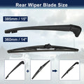 Rear Windshield Wiper Blade Arm Set for Honda Pilot (2009–2015)