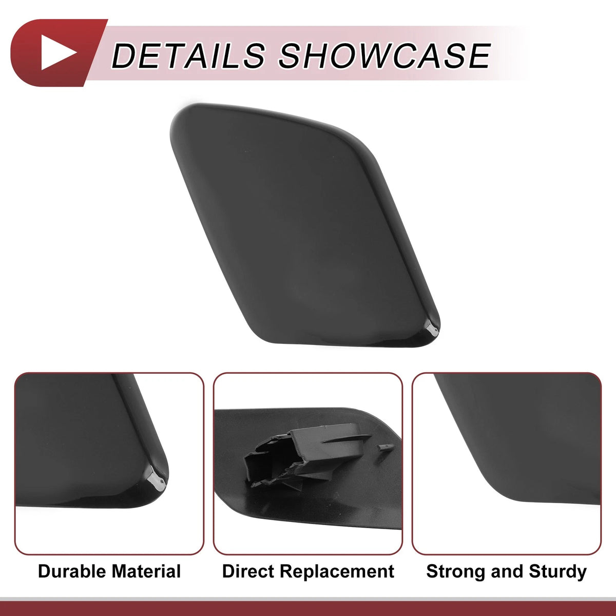 Front Left Bumper Trim Nozzle Cover No.39802681 for Volvo S60 (2011–2013) Black