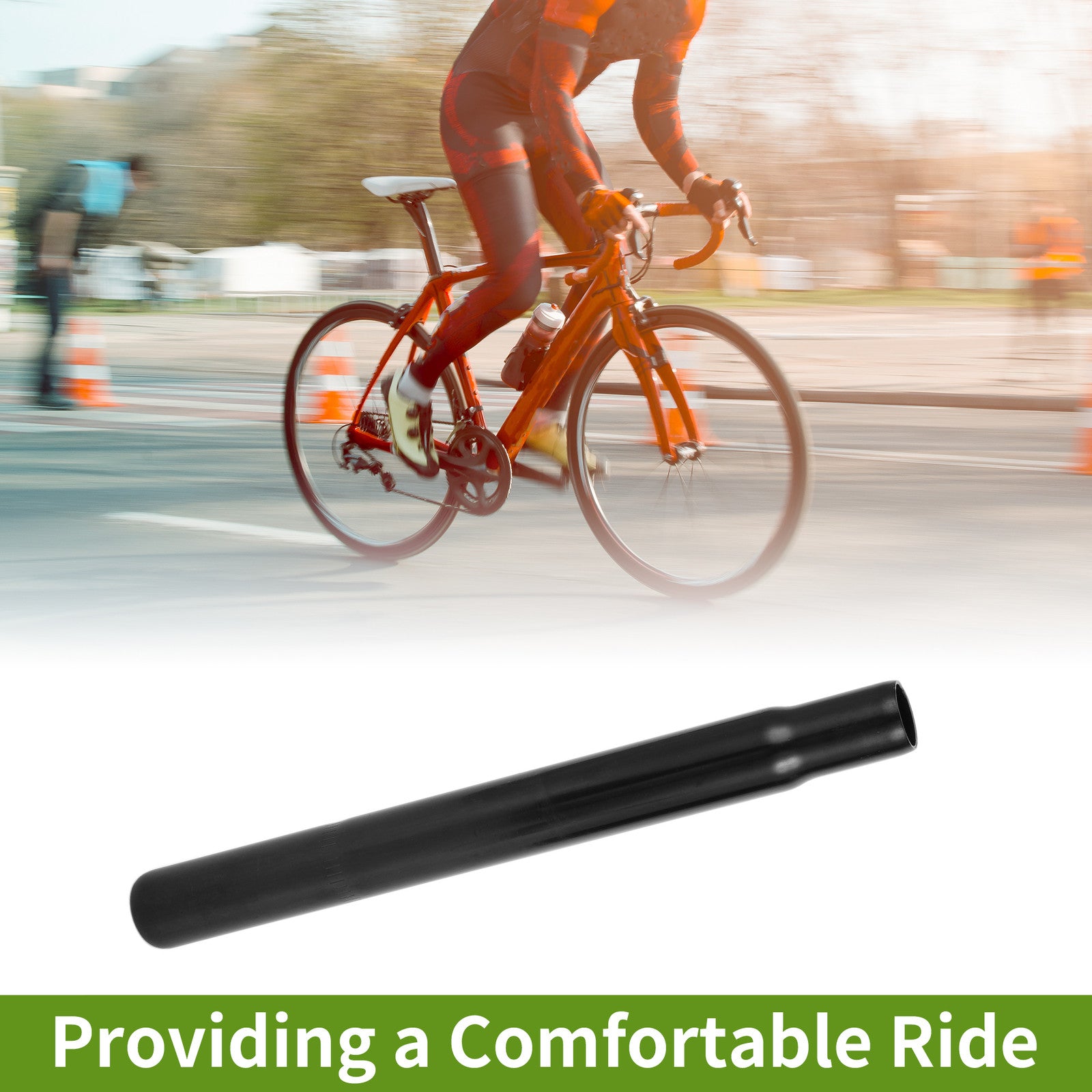 Bike Seat Post 25.4mm x 250mm Durable Replacement for Universal Models (All)