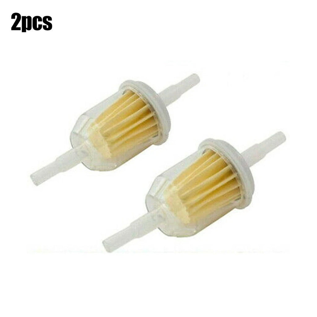 2pcs Inline Fuel Filter for Lawn Mower (Fits 6mm & 8mm Hoses)
