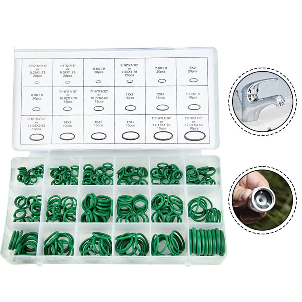 270 Piece Rubber O Rings for Air Conditioning Compressor Seal Set