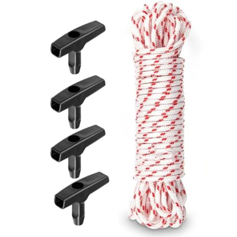 Starter Handle Kit with 15m Replacement Rope for Lawnmowers