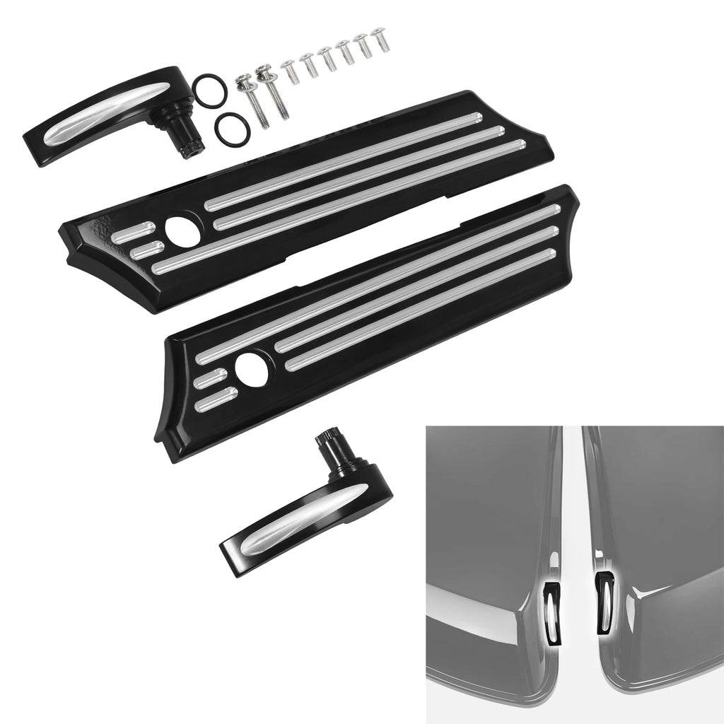 Saddlebag Lid Lever & Hinge Latch Covers for Harley Touring Electra Glide (2014–2023)