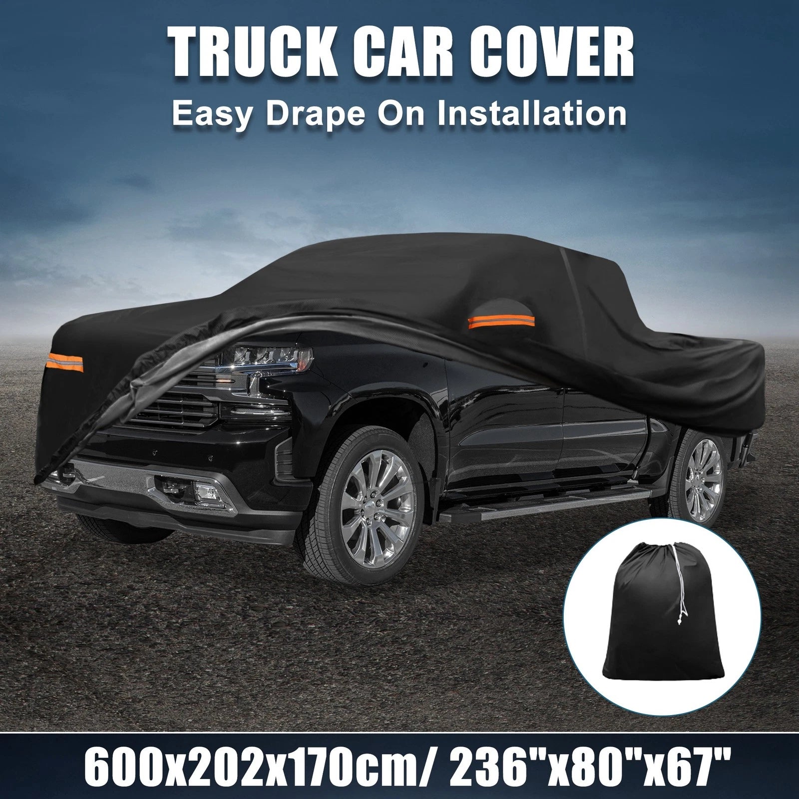 Waterproof Car Cover with Zipper for Chevy Silverado (2005–2020)