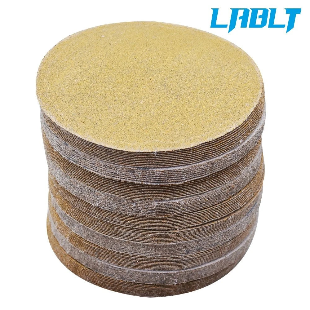 100 Pcs 5" 180 Grit Hook Loop Sanding Discs NO-Hole