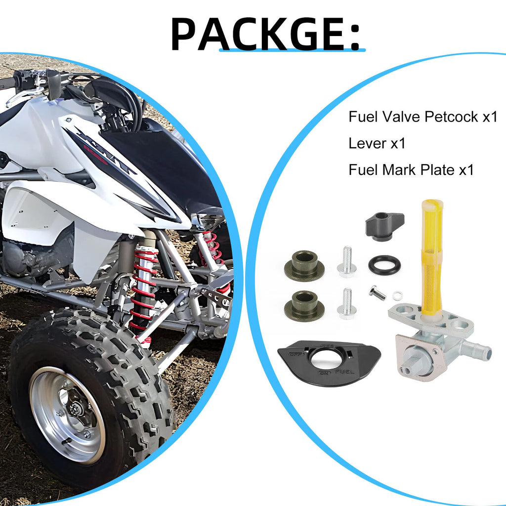 Fuel Valve Petcock with Fuel Mark Plate for Honda TRX450ER (2006–2007)