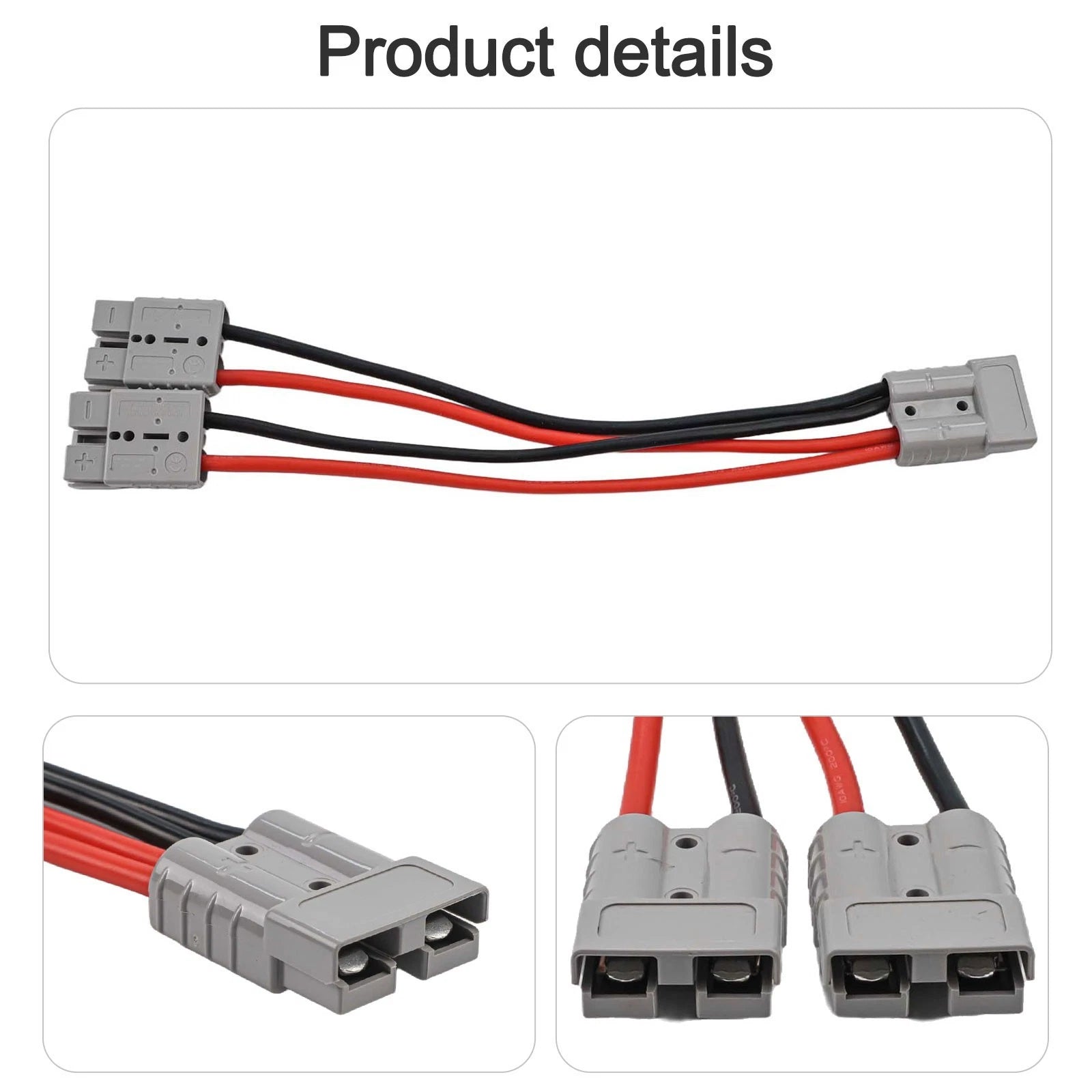 Y Adapter Cable Extension for 6mm Battery Use (4mm, 50A)