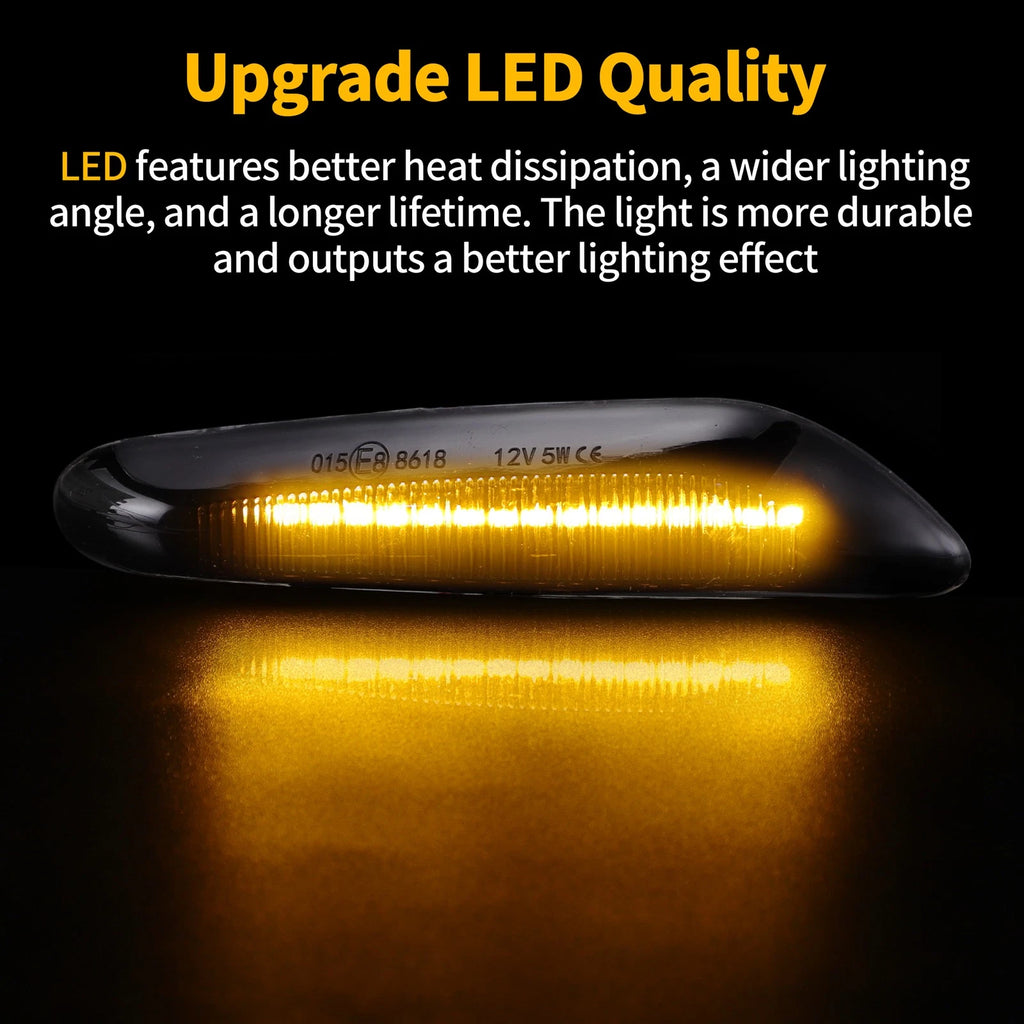 Turn Signal Light Assembly Waterproof LED for BMW 1 Series E82 (2007–2013)