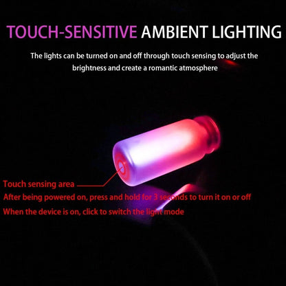Car Ambient Lighting USB Frosted Glass Bottle Touch Control 7 Colors