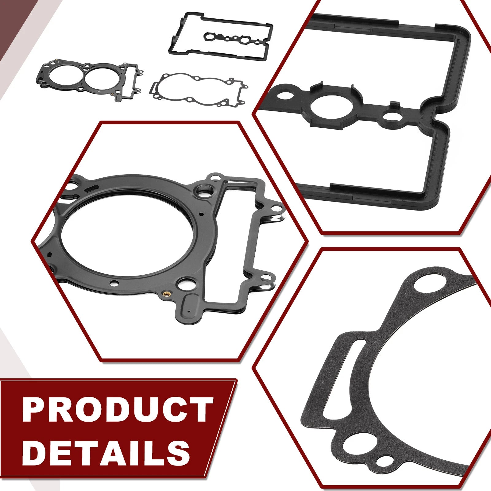 Complete Engine Gasket Rebuild Kit w/ Seal for Polaris RZR Turbo XP 4 S (2017–2021)