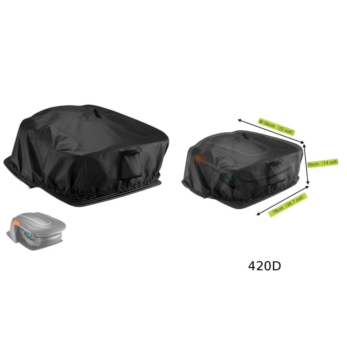 All Weather Robotic Lawnmower Cover with Windproof Secure Fit