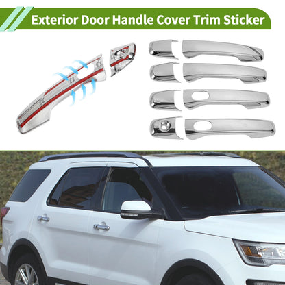 Exterior Door Handle Cover Trim for Ford Explorer 2011–2019 Plating 1 Set