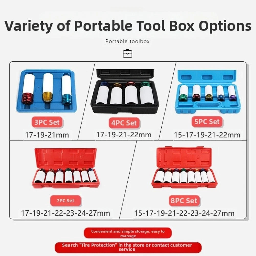 Mechanical Work Long Reach Wrench Wheel Hub Tool Various Socket Dimensions
