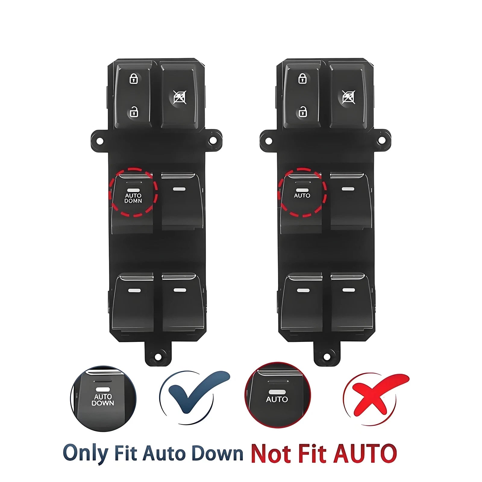Left Driver Power Window Control Switch 93571D3050 for Hyundai Tucson (2016–2021)