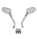 Chrome Mini Motorcycle Mirrors for Harley Yamaha (Universal Fit)