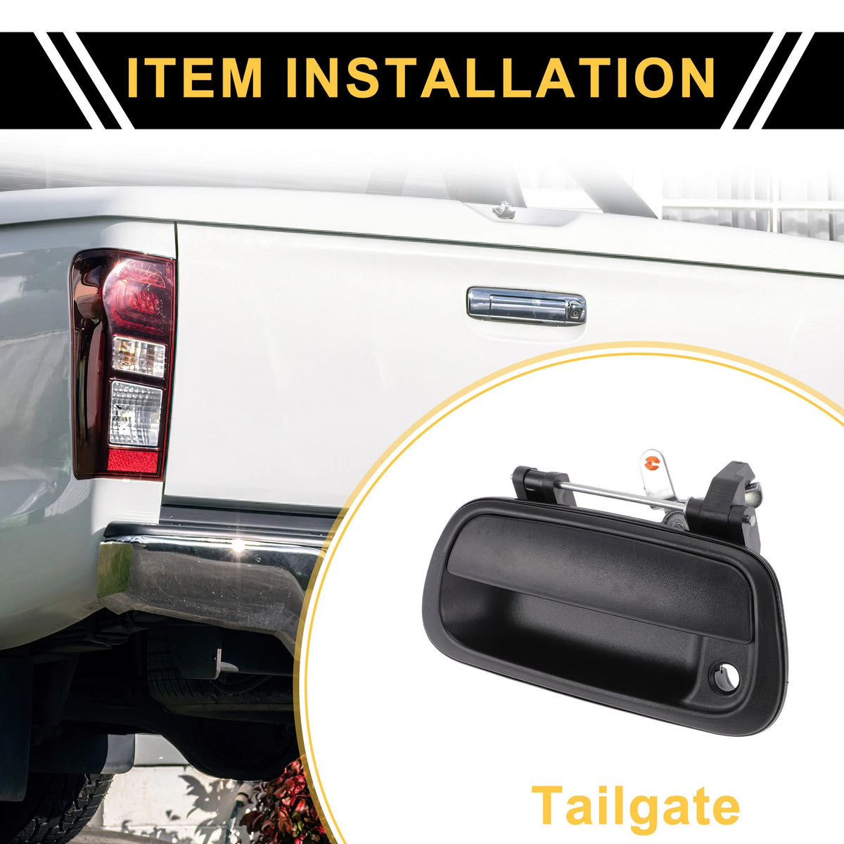 Liftgate Latch Tailgate Handle for Toyota Tundra (2000–2023) No. 690900C030C, 690900C010