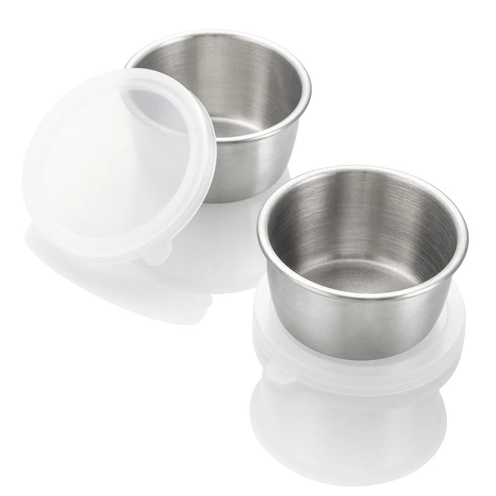 Set of 6 Stainless Steel Bowls with Lids for Food Storage