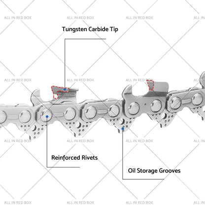 Tungsten Chainsaw Chain 3/8 .043 40DL 10" for Ozito OCS-018 PXCCSS