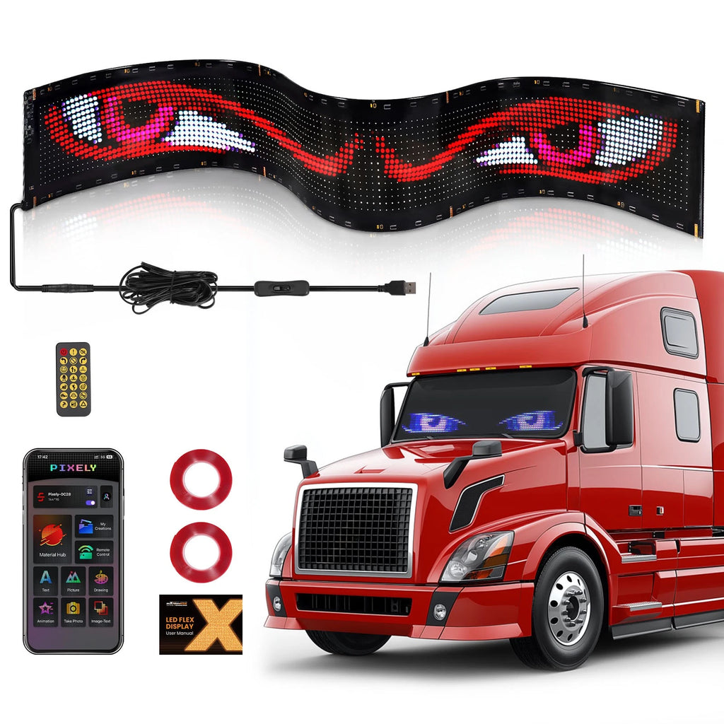 1X LED Colorful Devil Eye Lamp for Car Windows (52")