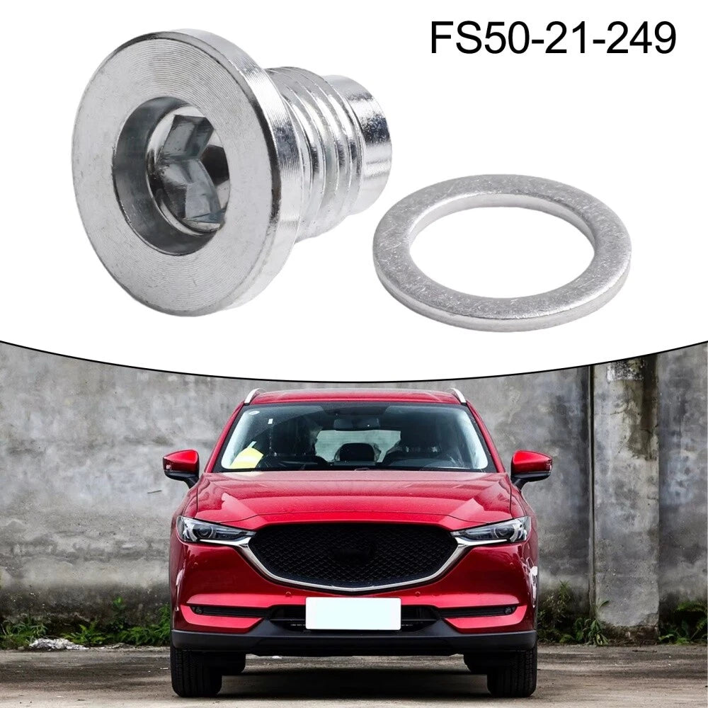 Engine Oil Drain Plug & Gasket for Mazda 3 5 6 CX-5 CX-7 RX-8 (2004–2021) FS50-21-249 DP947
