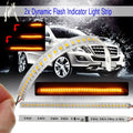 2X Dynamic Flash LED Side Rearview Mirror Indicator Lights for Universal