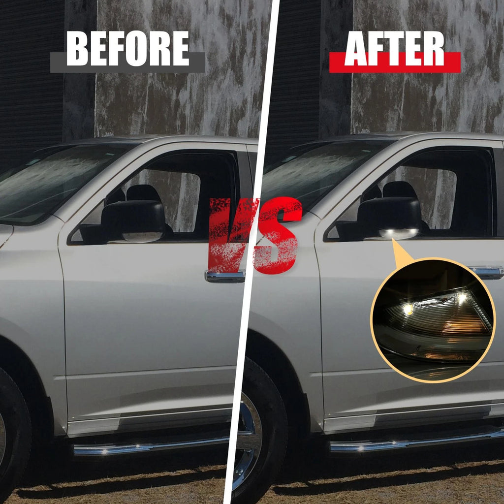 2X Turn Signal Mirrors for Dodge Ram 1500 (2009–2013)