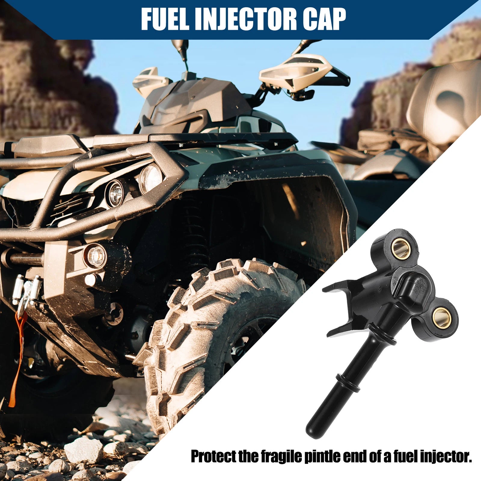 Fuel Injector Cap for Honda Foreman (2014–2019) 1Pcs Black Plastic