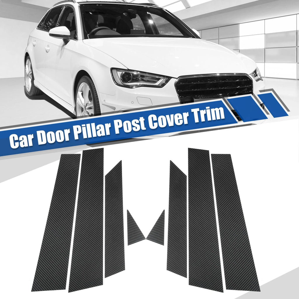 Carbon Pattern Window Pillar Post Trim Cover for Audi A3 S3 (2012–2020)