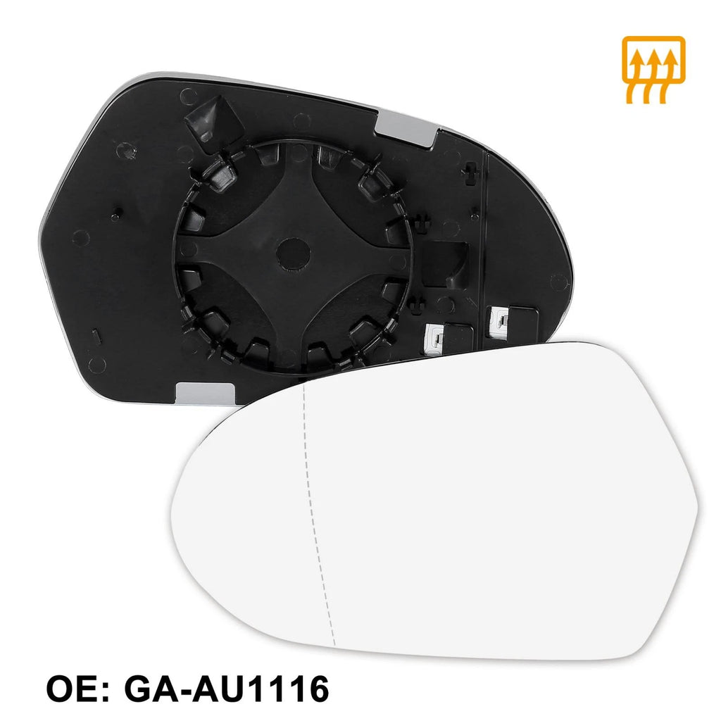 Heated Mirror Glass Replacement w Backing Left Side for Audi A6 Quattro (2012–2018)
