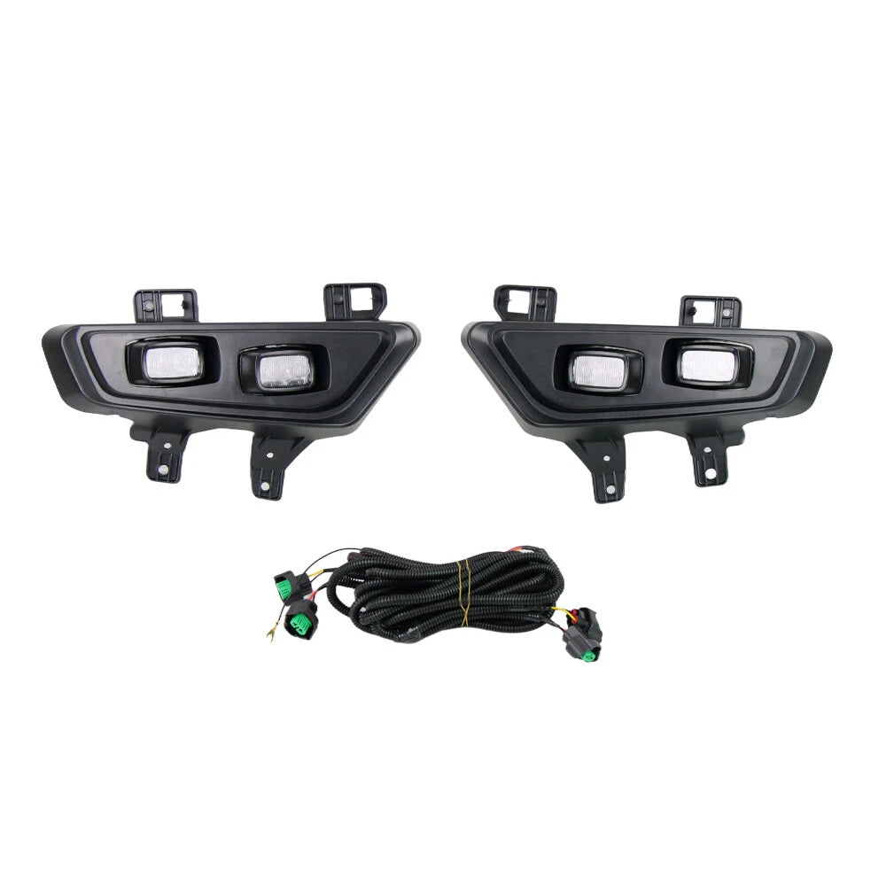 2X White Front Bumper LED DRL Fog Lights for Ford F-150 Raptor (2022–2024)