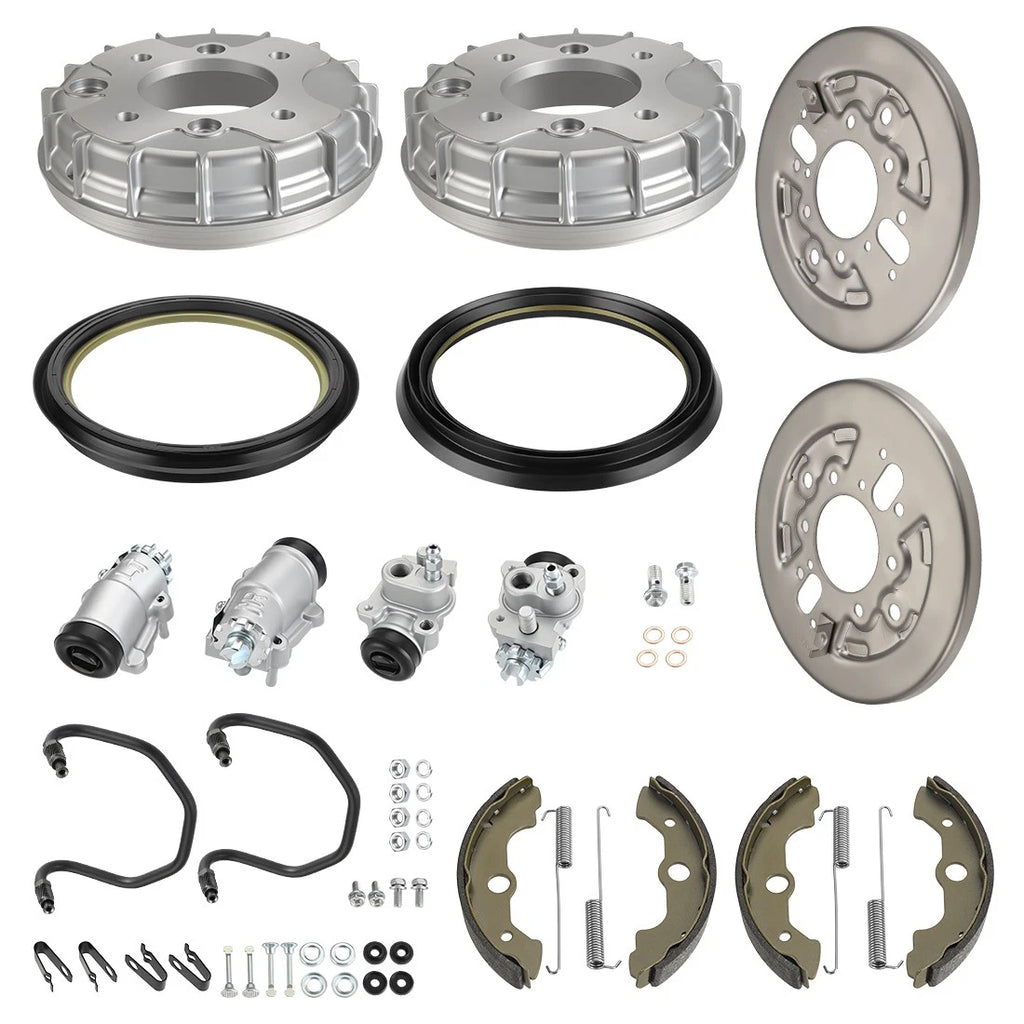 Front Brake Drum Hub Plate Shoes Kit for Honda Foreman 400 TRX400FW (1995–1998)