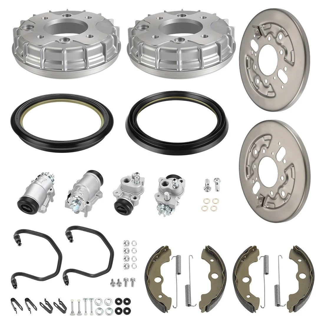 Front Brake Drum Hub Plate Shoes Kit for Honda Foreman 400 TRX400FW (1995–1998)