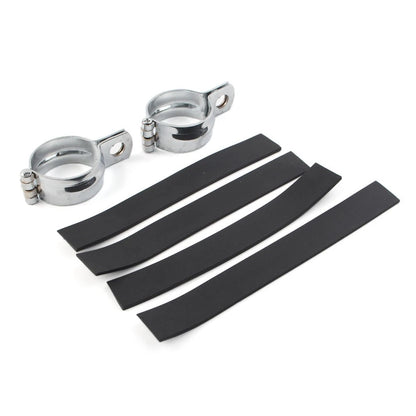 2Pcs Turn Signal Light Mount Bracket Holder for Motorcycle (Chrome)