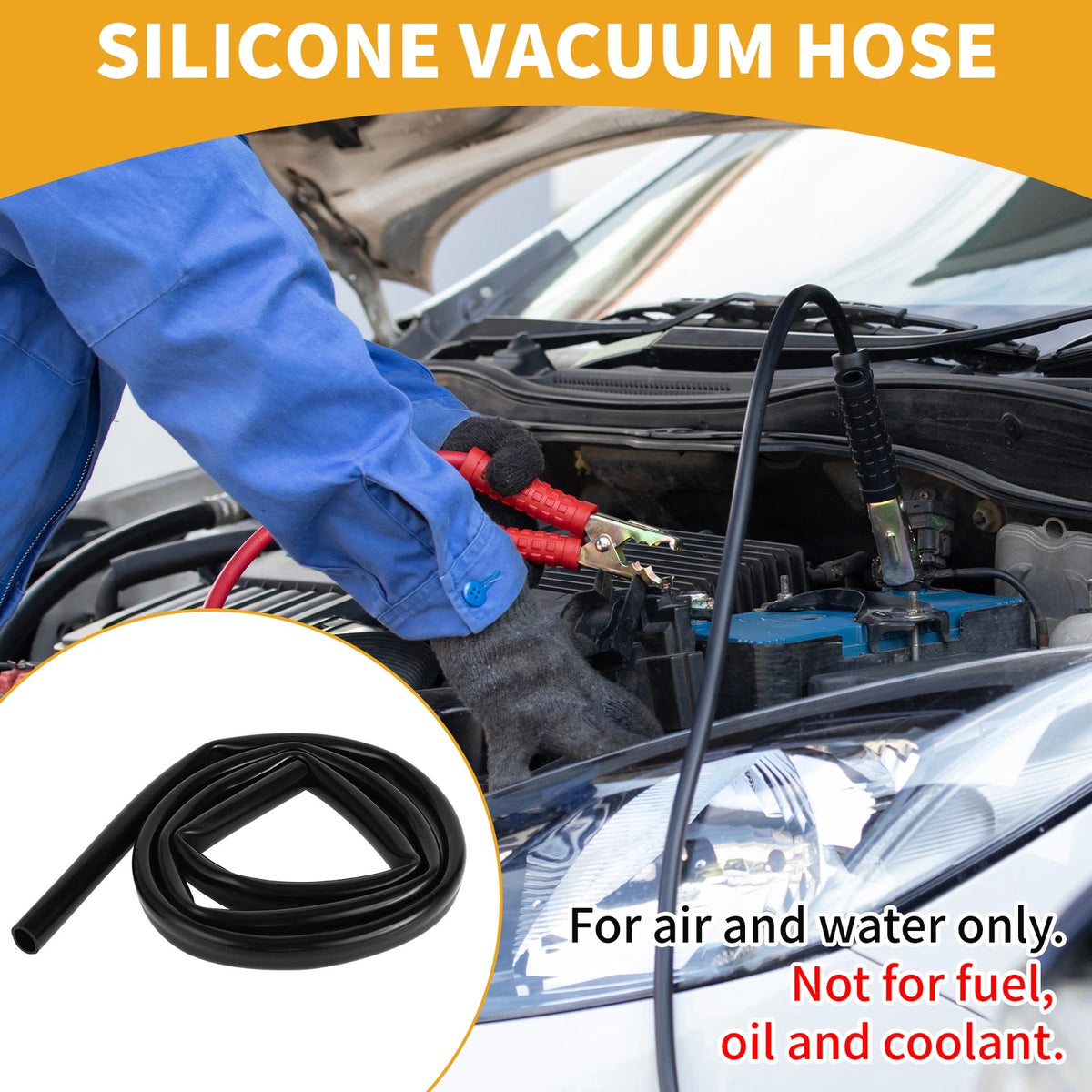 Silicone Vacuum Tubing Hose 5.5FT 5/8" ID 2mm Thickness for Air Water
