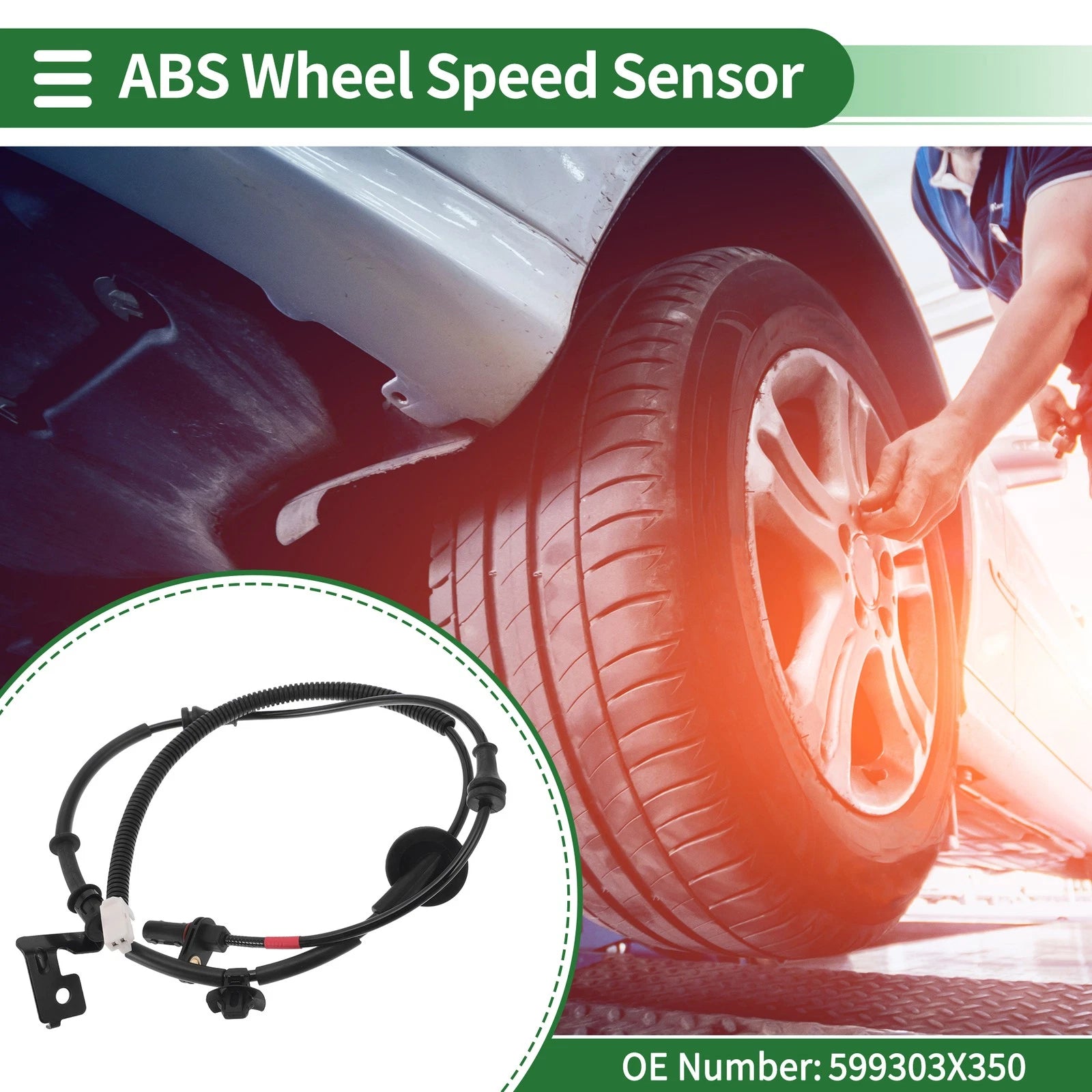 ABS Wheel Speed Sensor Replacement for Hyundai Elantra (2014–2016) Rear Right