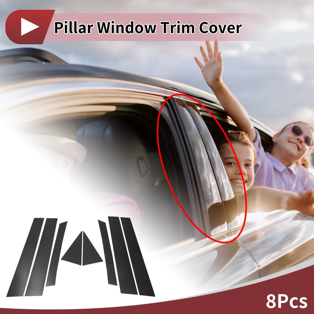 8 Pcs Door Pillar Window Trim Replacement for Mazda CX7 (2007–2012)