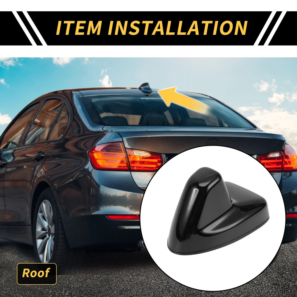Roof Antenna Cover Trim Shark Fin Shape Replacement for Toyota Tundra (2014–2021)