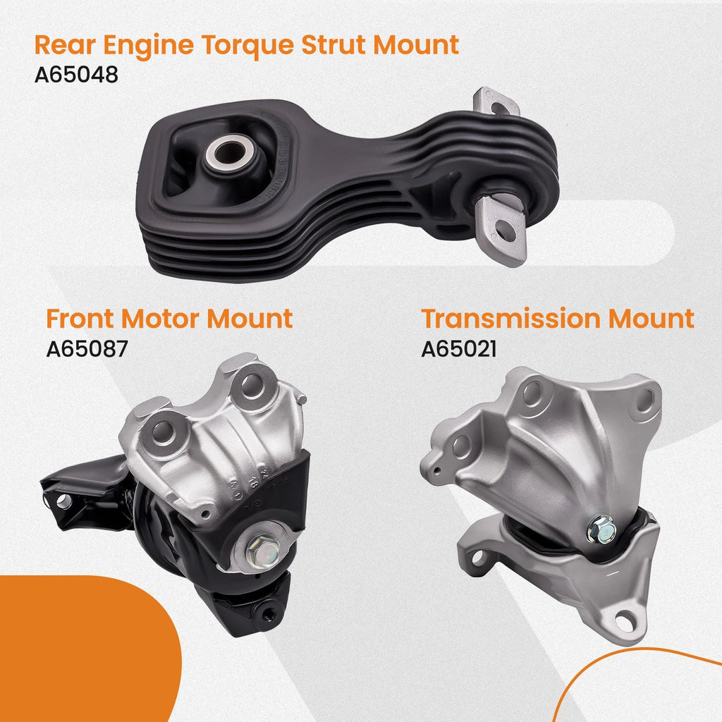3X Engine Motor & Auto Trans Mount Set for Honda Civic L4 1.8L (2012–2013)