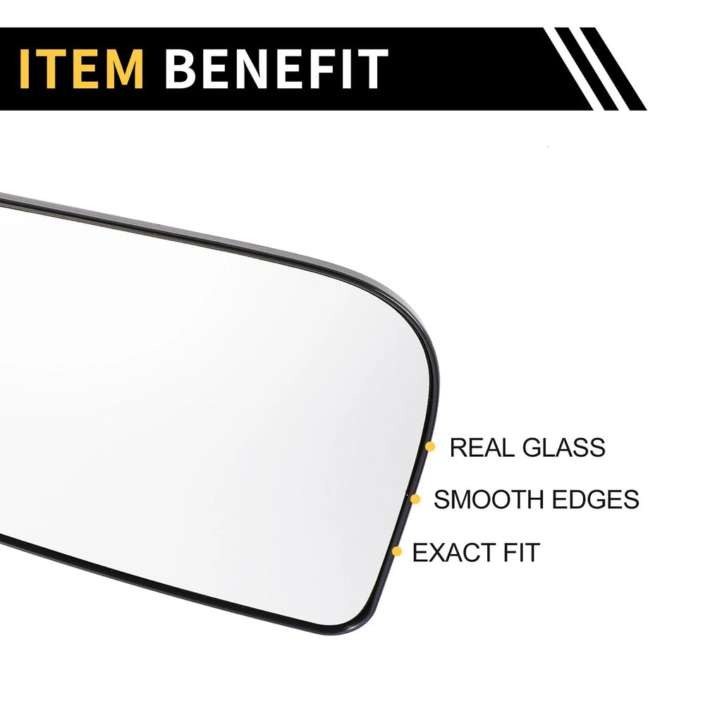 Non Heated Right Mirror Glass Replacement for Dodge Ram 1500 (2009–2018)