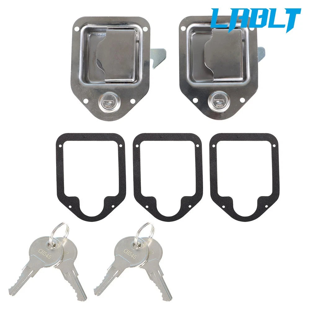 Toolbox Lock Door Key Latch Paddle Handle for RV Trailer (4-3/8", 3-1/4")