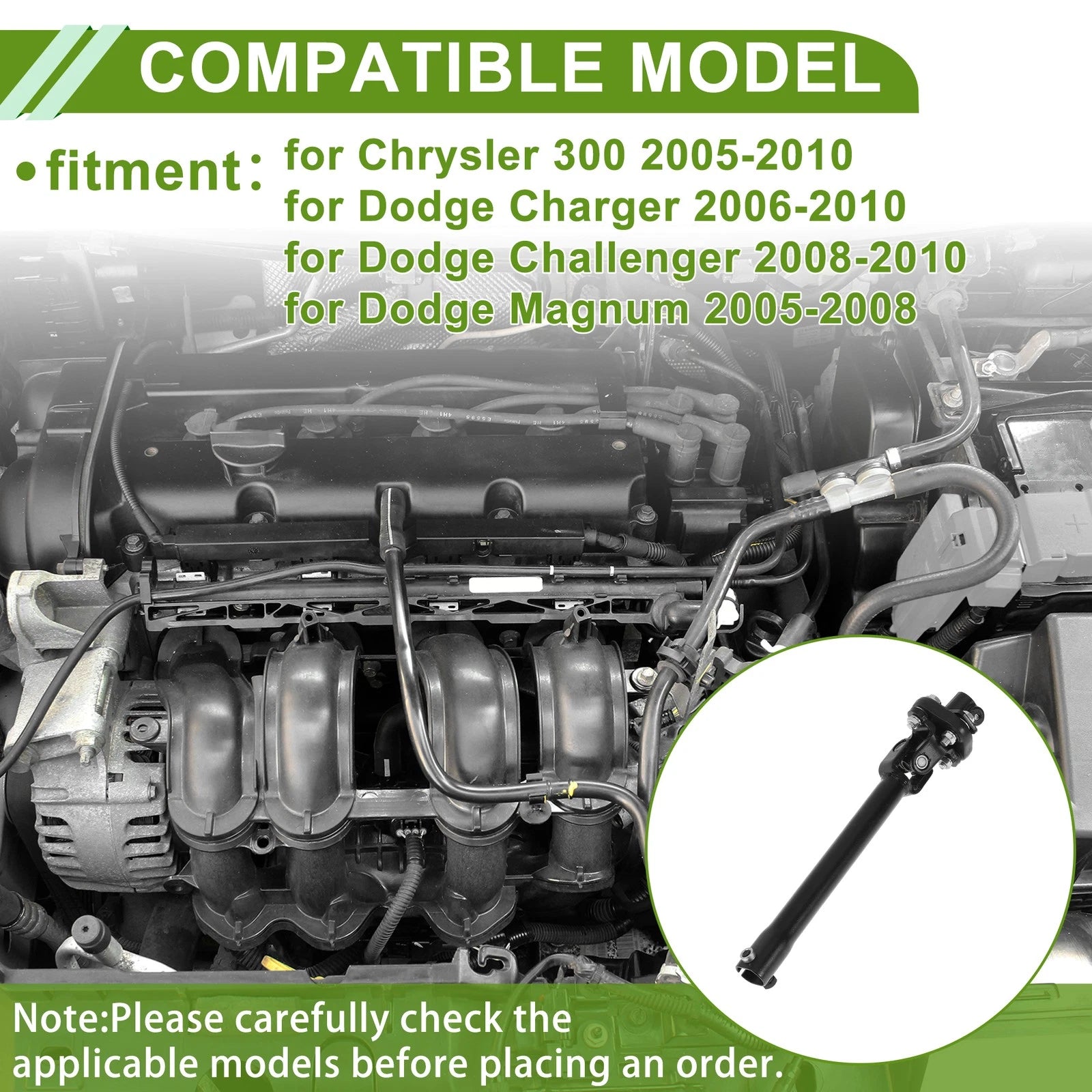 Steering Column Shaft Replacement for Chrysler 300 (2005–2010) Metal