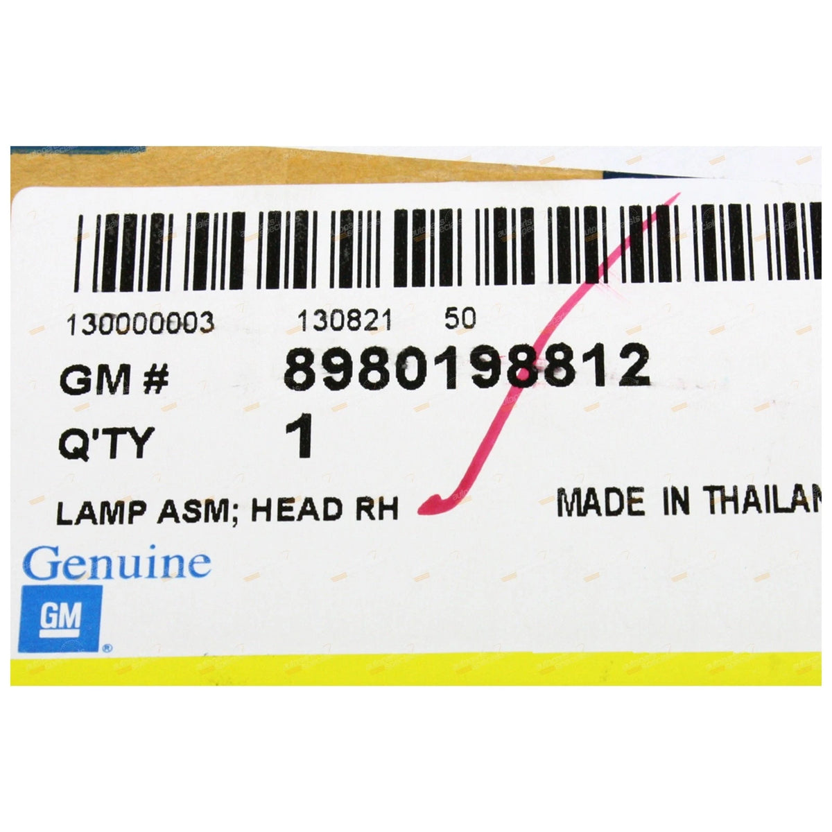 Headlight for Holden Rodeo (2008–2011) GMH# 8980198812 Black Right RH