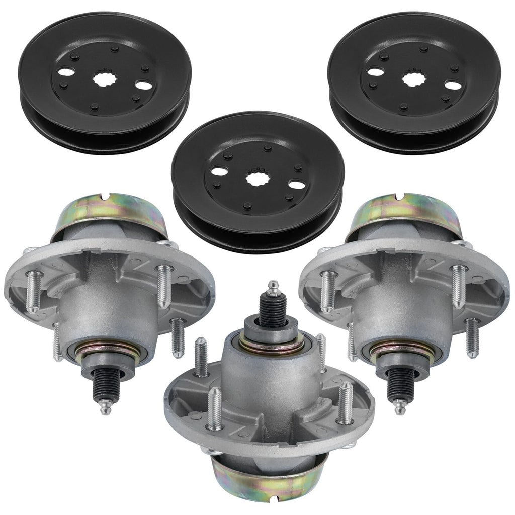 Caltric Deck Spindle Assembly w Pulley for John Deere X534 (2008–2018)