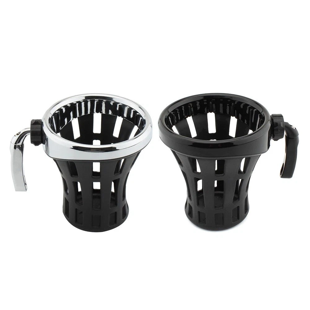 Universal Large Motorcycle Handlebar Cup Holder with Mesh Basket