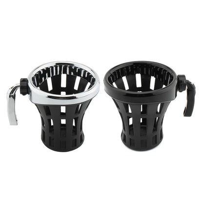 Universal Large Motorcycle Handlebar Cup Holder with Mesh Basket