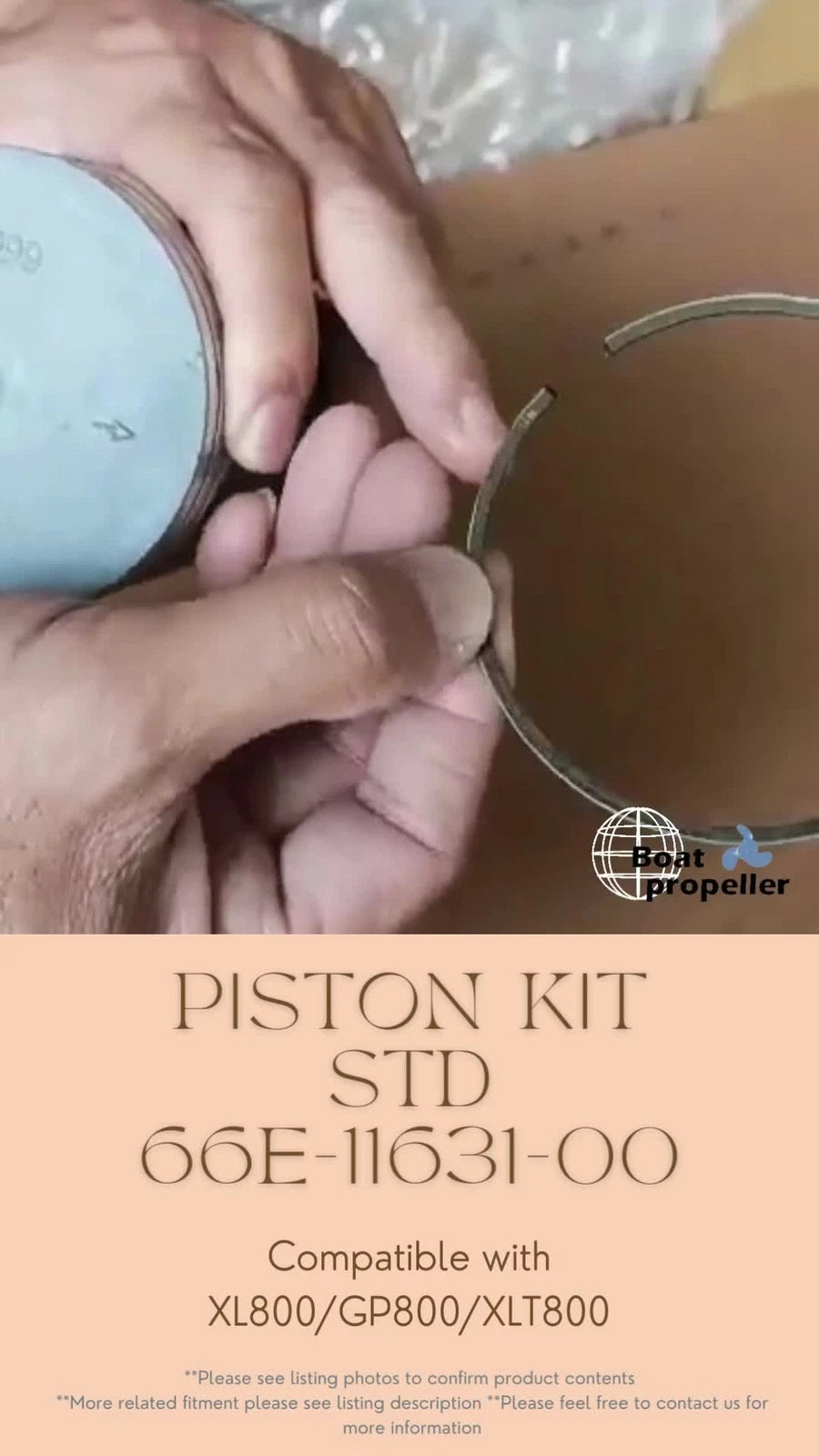 Piston Kit STD + Ring for Yamaha 800 PV (PWC) (66E-11631-00)