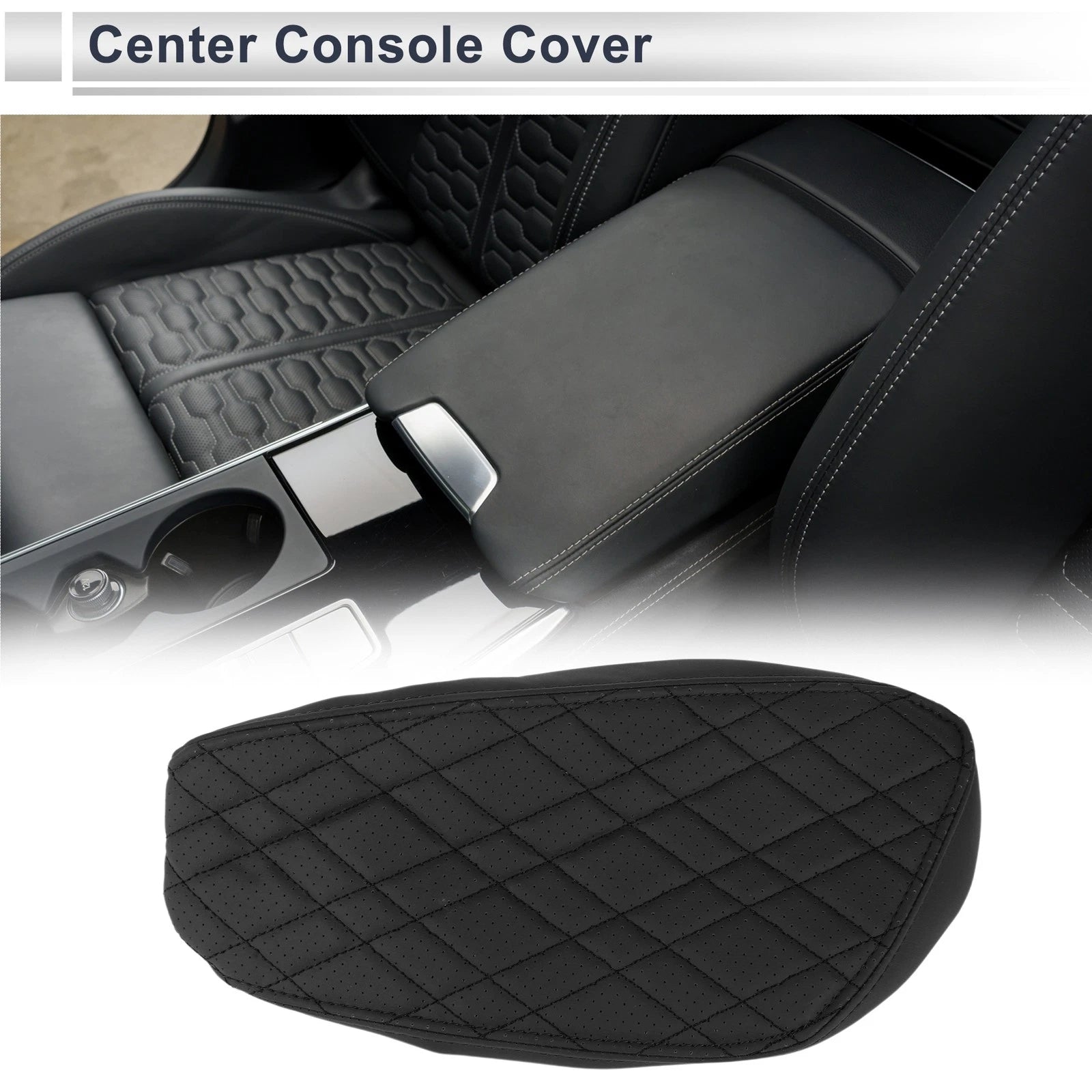 Car Center Console Cover Replacement for BMW X1 (2016–2022) Black 1 Pc
