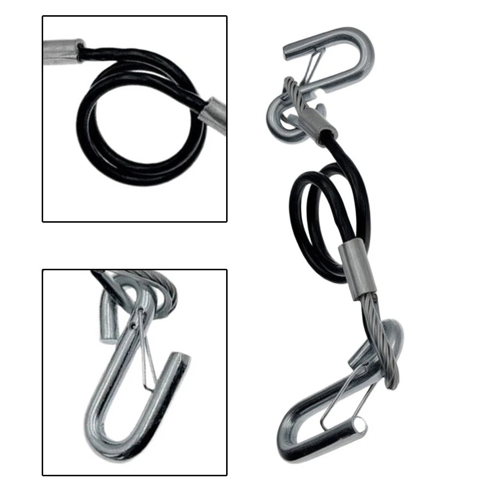 44-1/2 Trailer Safety Cable Single Pack with S-Hooks and Latches for Towing
