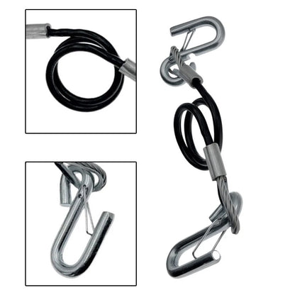 44-1/2 Trailer Safety Cable Single Pack with S-Hooks and Latches for Towing